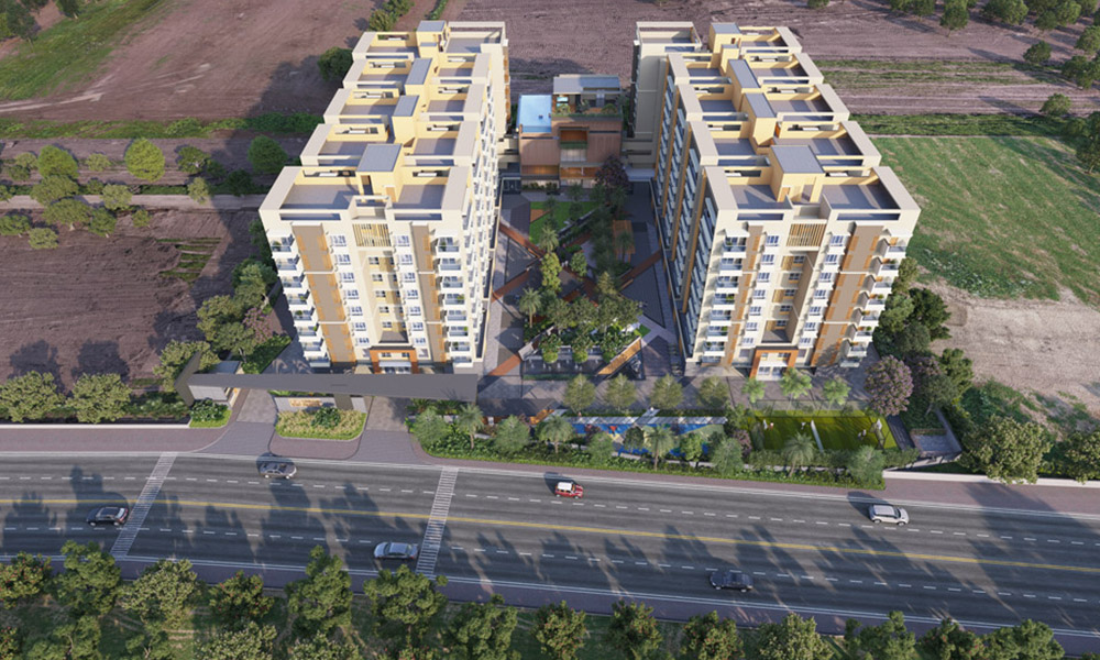 Urban Park Aerial Perspective